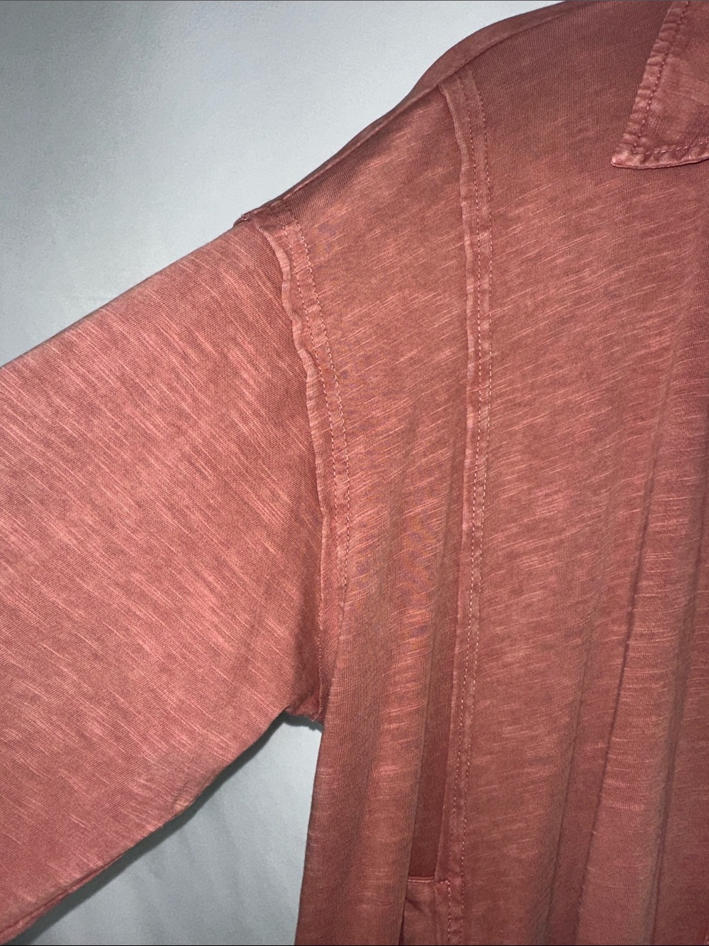 easel Washed Rust Button-Front Tunic Shirt - Picture 3 of 8